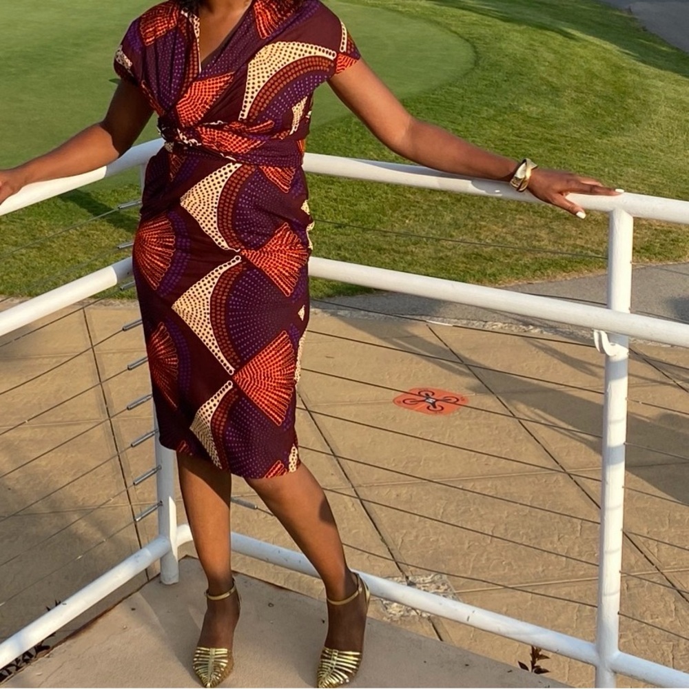 Ankara Convertible Pencil Midi Dress